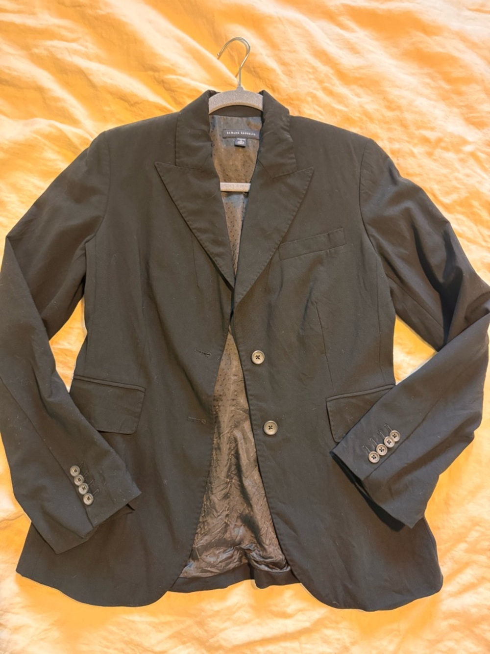BANANA REPUBLIC  Women's Black Wool Blazer Sz 8
